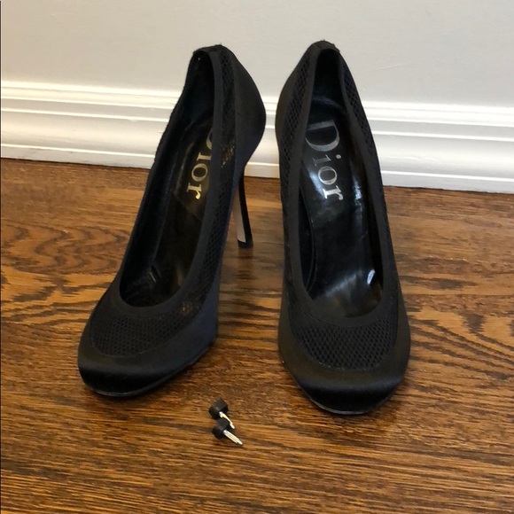 Dior Mesh and satin black pump - Picture 2 of 7